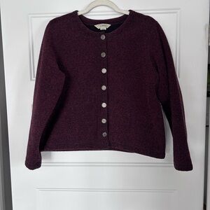L.L. Bean Women's Vintage Deep Burgundy Cardigan